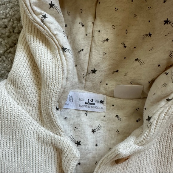 ZARA Baby Embroidered Knit Coat - Picture 3 of 3